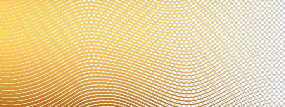 Golden wavy lines pattern background with gradient effect and smooth curves.. イラスト素材