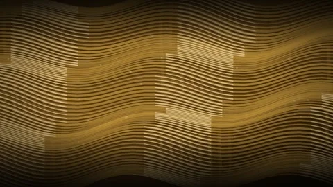 Golden Wavy Silk Line Loop - Metallic Shimmer Fabric Backdrop 動画素材 341956342