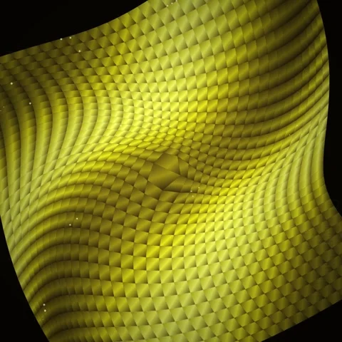 Golden Wavy Surface with Diamond Pattern - Abstract Futuristic Background Stock Footage 346283345