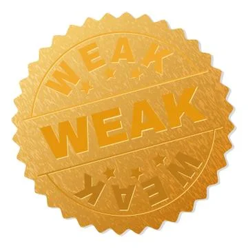 Golden WEAK Award Stamp Stock Illustration