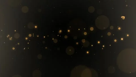 Golden Wedding Particles Background – Romantic Bokeh &amp; Heart Dust – Luxury Celeb 库存影片 331481972