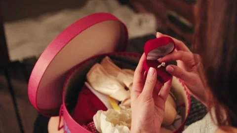 Golden wedding ring Stock Footage 133537799