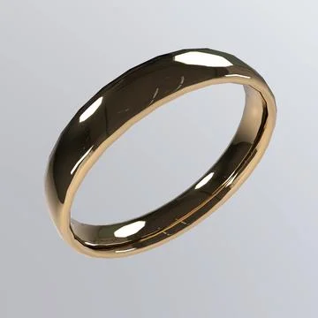 Golden Weeding Ring isolated on white background Stock Illustration