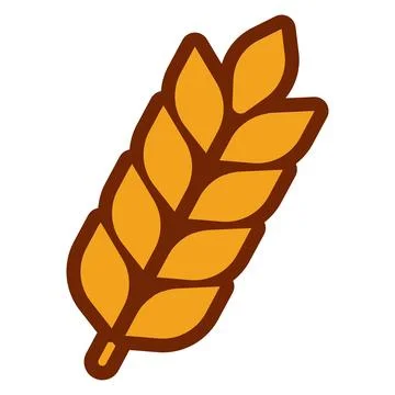 Golden wheat ear icon. Vector Stock Illustration
