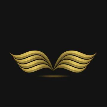 Golden Wings emblem Stock Illustration