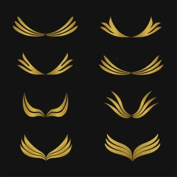 Golden Wings emblem Stock Illustration
