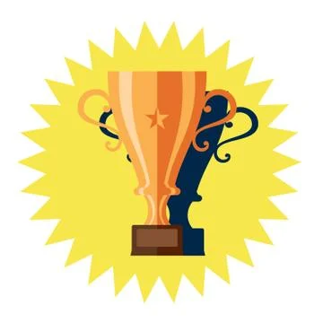 Golden winner chalice vector Stock Illustration