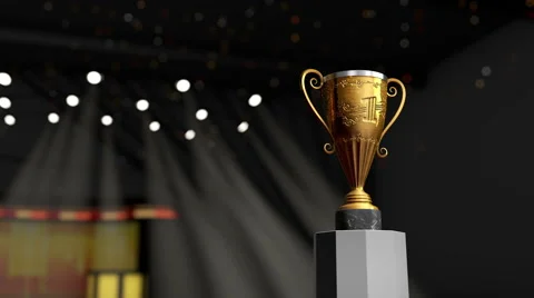 Golden winner cup Stock Footage 46098866
