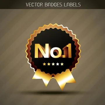 Golden winner label Stock Illustration