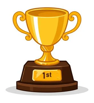 Golden Winner Trophy Cup Ilustración de archivo