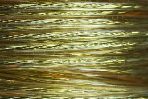 Golden wire coil Stock Photos