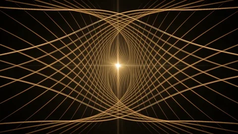 Golden Wire with Rays of Light Video stock 88752086