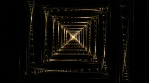 Golden wire squares Stock Footage 36579503