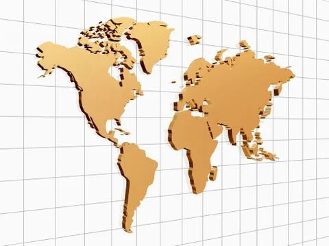 Golden world Illustrazione stock