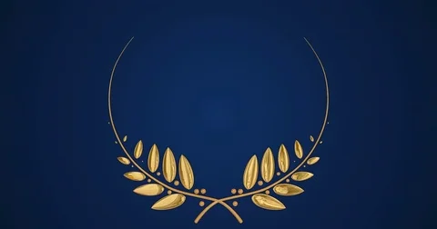 Golden wreath with background Stock Footage 70402785