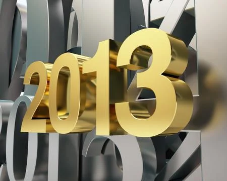 Golden year 2013 Stock Illustration