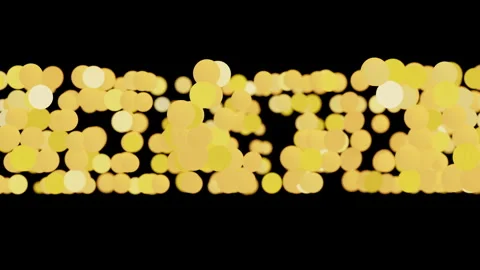 Golden yellow bokeh light effect abstract background texture pattern Vídeo Stock 343756374