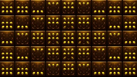 Golden Yellow Dot Pattern VJ Loops Stock Footage 74359116