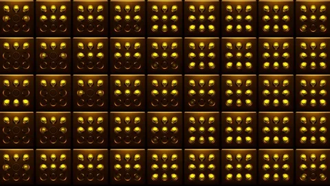 Golden Yellow Dot Pattern VJ Loops Stock Footage 74359315
