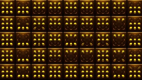 Golden Yellow Dot Pattern VJ Loops Video stock 74359322