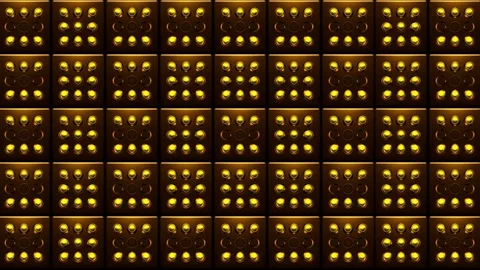 Golden Yellow Dot Pattern VJ Loops Stock Footage 74359334
