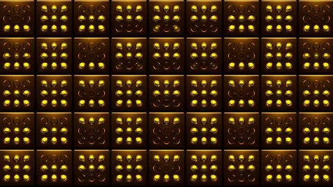 Golden Yellow Dot Pattern VJ Loops Stock-Footage 74359338