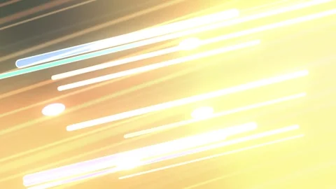 Golden yellow gradient with glowing diagonal bars and circles, Seamless Loop Stock Footage 341858397