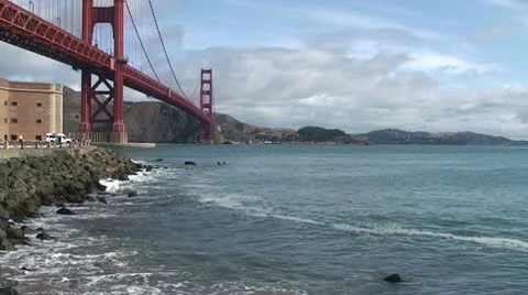 GoldenGateBridge from Fort Point Static Stock Footage 10742922