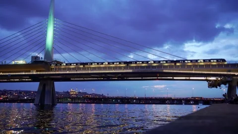 Goldenhorn Train Bridge Stock Footage 144677658