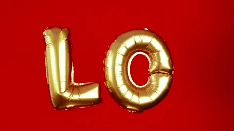 Goldens bigs inflatable syllable letters LO Stock Footage 85699080