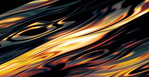 Golder Trend Colored Fluids Lines Flowing Wavy Abstract Background Stock Footage 139213603