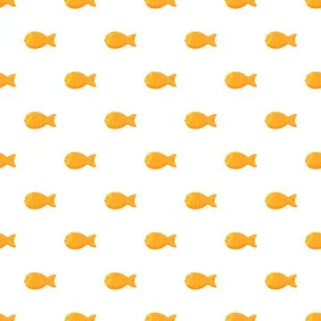 Goldfish cookie cracker seamless repeat pattern Stock Illustration