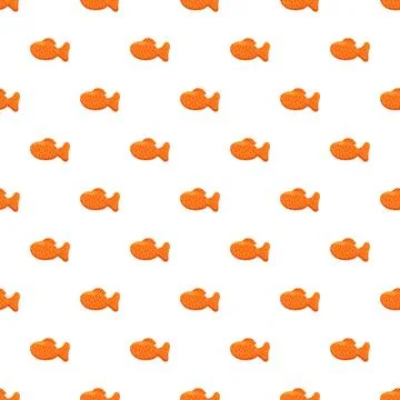Goldfish cracker snacks forming seamless pattern background イラスト素材