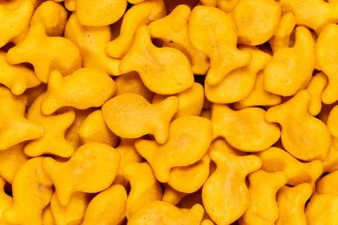 Goldfish Crackers Texture Background Stock Photos