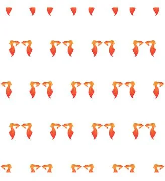 Goldfish with a fluffy tail. Seamless pattern. Vector illustration isolated.. Stock Illustration