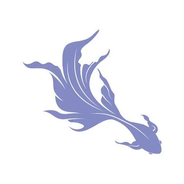 Goldfish icon logo design Stock Illustration