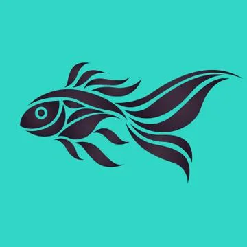 Goldfish logo vector Stock Illustration