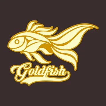 Goldfish logo vector Stock Illustration