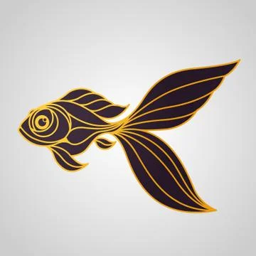 GoldFish logo vector Stock Illustration