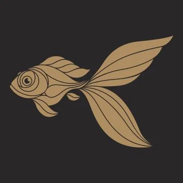GoldFish logo vector Stock Illustration