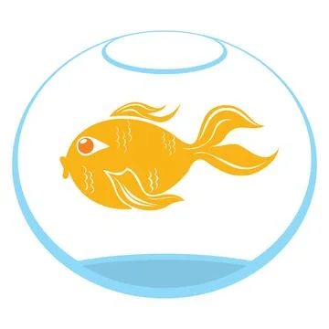 Goldfish simple illustration Stock Illustration