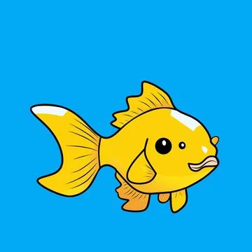 Goldfish vector illustration logo Stock Illustration