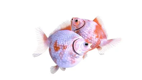 Goldfish on white background Stock Illustration