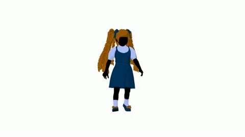 Goldielocks walking on a white background Stock Footage 10805444