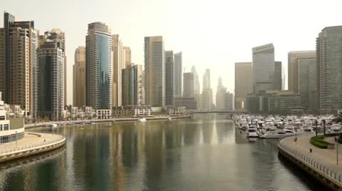 Goldlightet Dubai Video stock 12210644