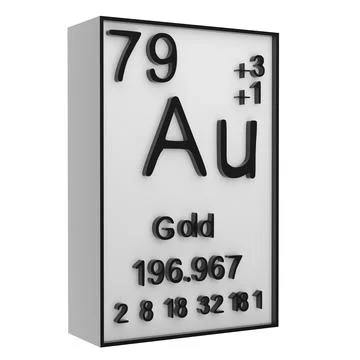 Gold,Phosphorus on the periodic table of the elements on white blackground,.. Stock Illustration