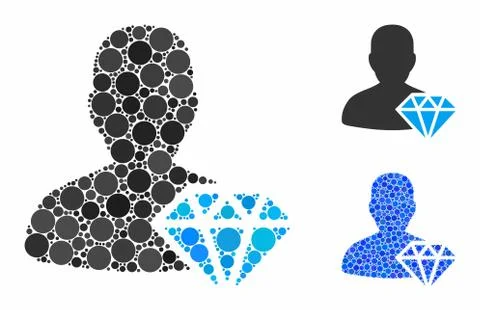 Goldsmith Composition Icon of Circles 스톡 일러스트