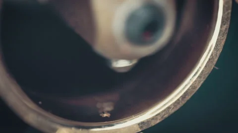 Goldsmith engraving a ring Stock Footage 40935358