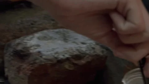 Goldsmith putting red-hot silver ring blank into cold water. Jewelry handicraft Video stock 263834183
