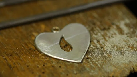 Goldsmith working on his workbench. Production and making manufacturing, factory Stock Footage 120009288